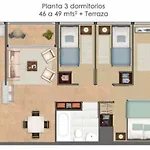Departamento 3D Con 1 Estacionamiento